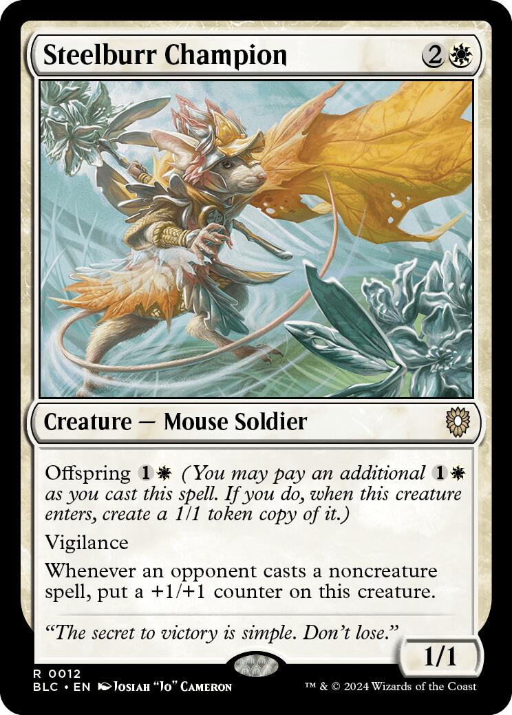 Steelburr Champion [Bloomburrow Commander] - Destination Retro