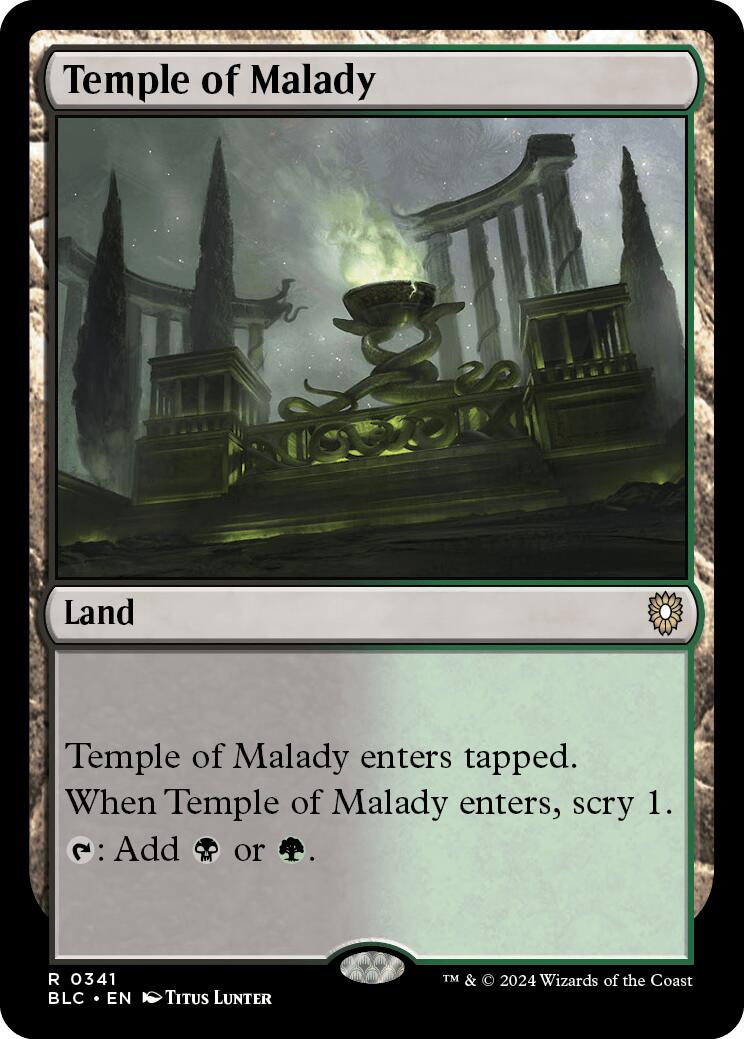 Temple of Malady [Bloomburrow Commander] - Destination Retro
