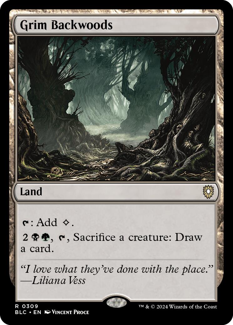 Grim Backwoods [Bloomburrow Commander] - Destination Retro