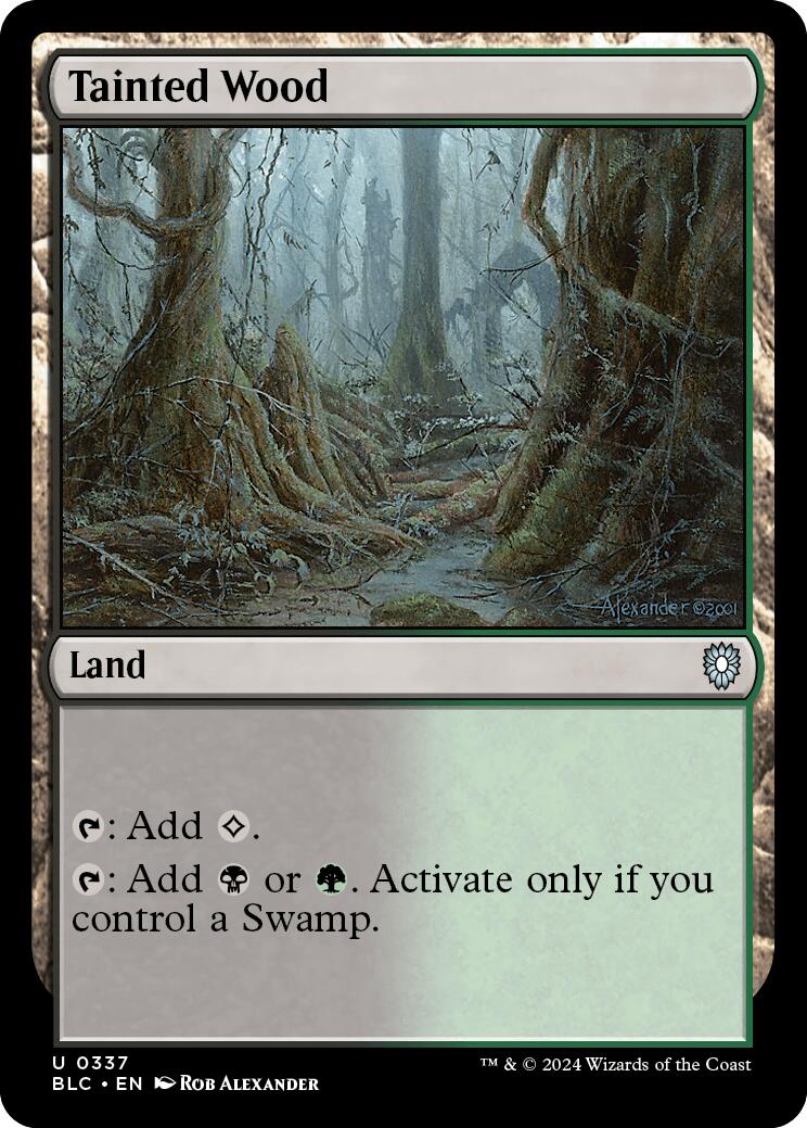 Tainted Wood [Bloomburrow Commander] - Destination Retro