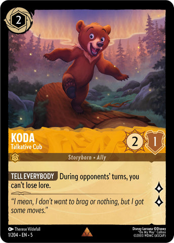 Koda - Talkative Cub (1/204) [Shimmering Skies] - Destination Retro