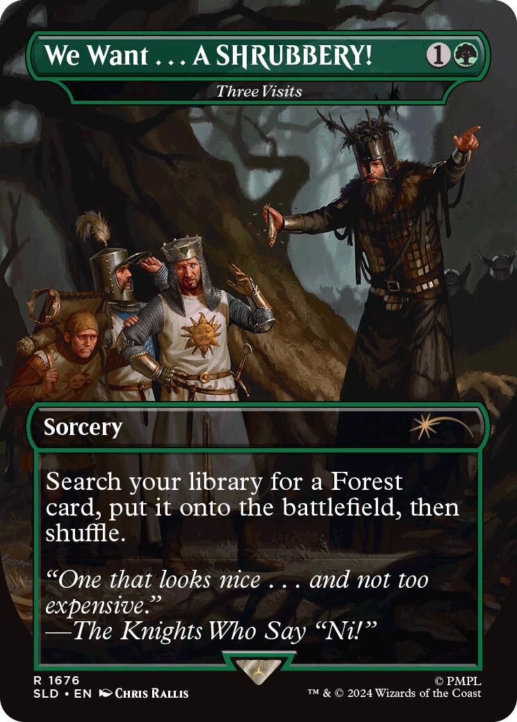 We Want...A SHRUBBERY! - Three Visits [Secret Lair Drop Series] - Destination Retro