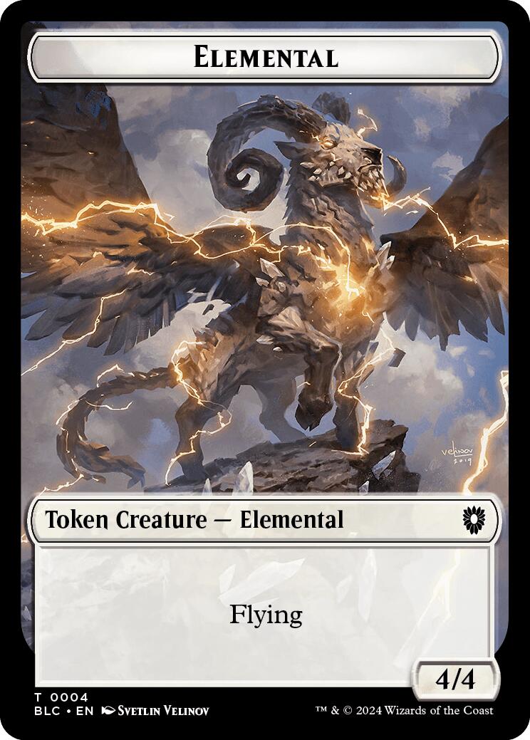Elemental // Cat Double-Sided Token [Bloomburrow Commander Tokens] - Destination Retro
