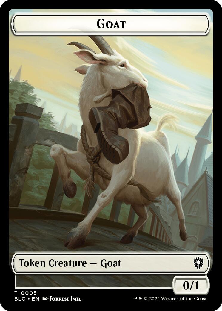 Goat // Wolf (032) Double-Sided Token [Bloomburrow Commander Tokens] - Destination Retro
