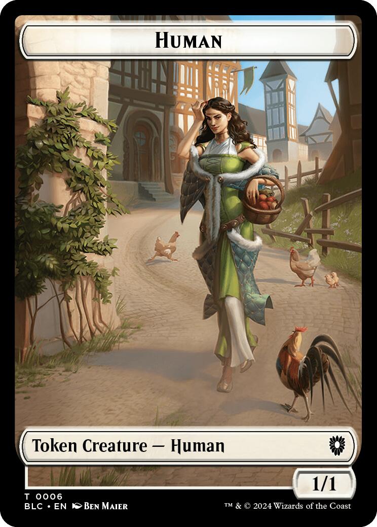 Human // Soldier Double-Sided Token [Bloomburrow Commander Tokens] - Destination Retro