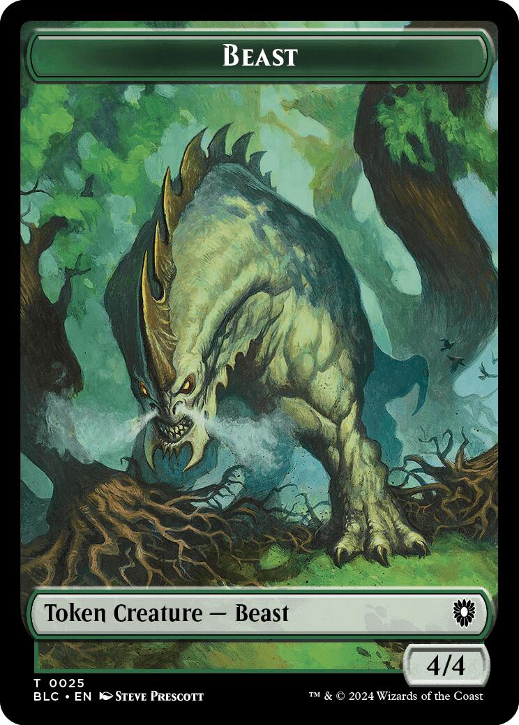 Cat // Beast (025) Double-Sided Token [Bloomburrow Commander Tokens] - Destination Retro