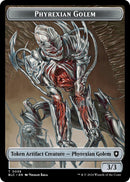 Phyrexian Golem // Faerie Double-Sided Token [Bloomburrow Commander Tokens] - Destination Retro