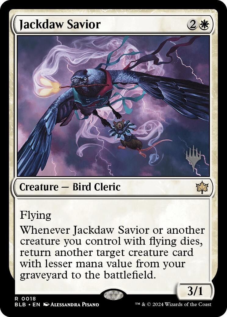 Jackdaw Savior (Promo Pack) [Bloomburrow Promos] - Destination Retro