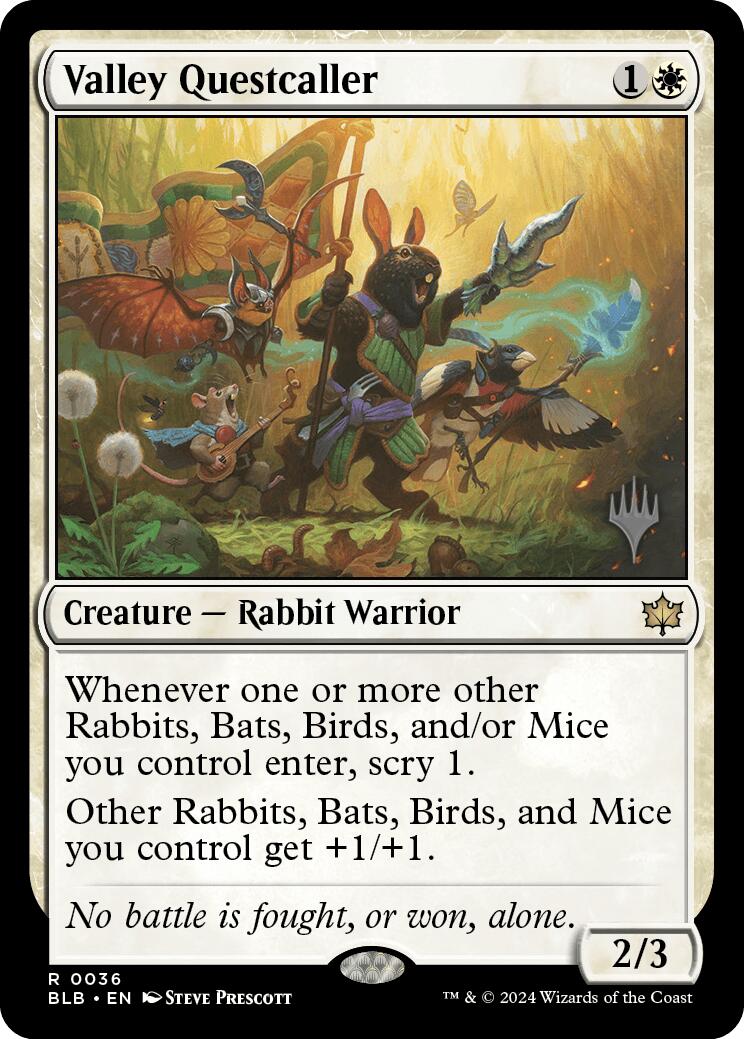 Valley Questcaller (Promo Pack) [Bloomburrow Promos] - Destination Retro