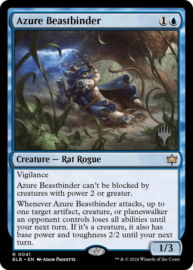 Azure Beastbinder (Promo Pack) [Bloomburrow Promos] - Destination Retro