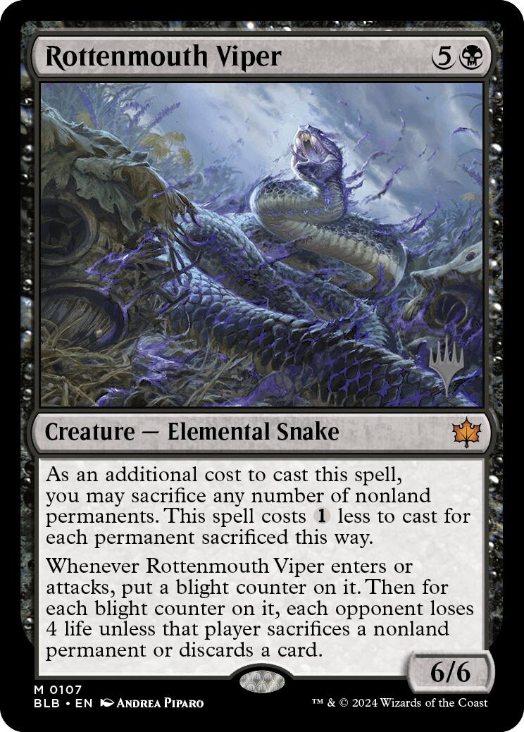 Rottenmouth Viper (Promo Pack) [Bloomburrow Promos] - Destination Retro