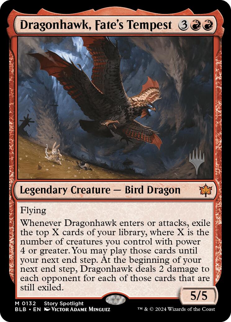 Dragonhawk, Fate's Tempest (Promo Pack) [Bloomburrow Promos] - Destination Retro