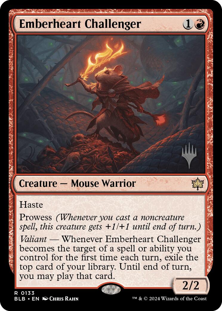 Emberheart Challenger (Promo Pack) [Bloomburrow Promos] - Destination Retro