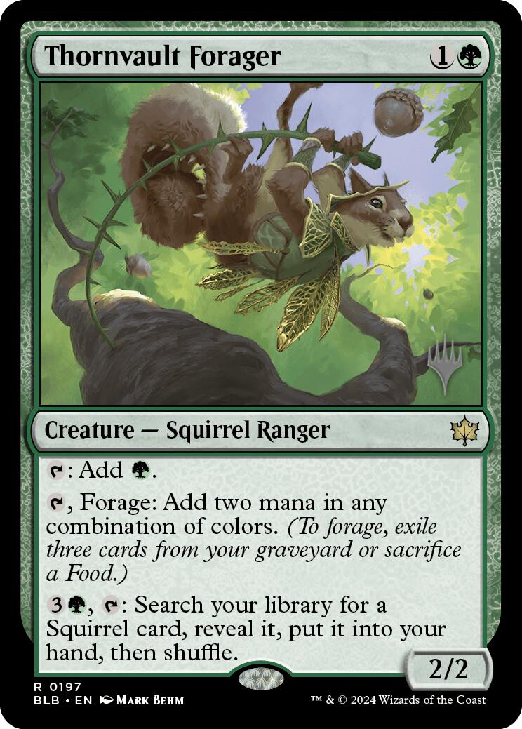 Thornvault Forager (Promo Pack) [Bloomburrow Promos] - Destination Retro