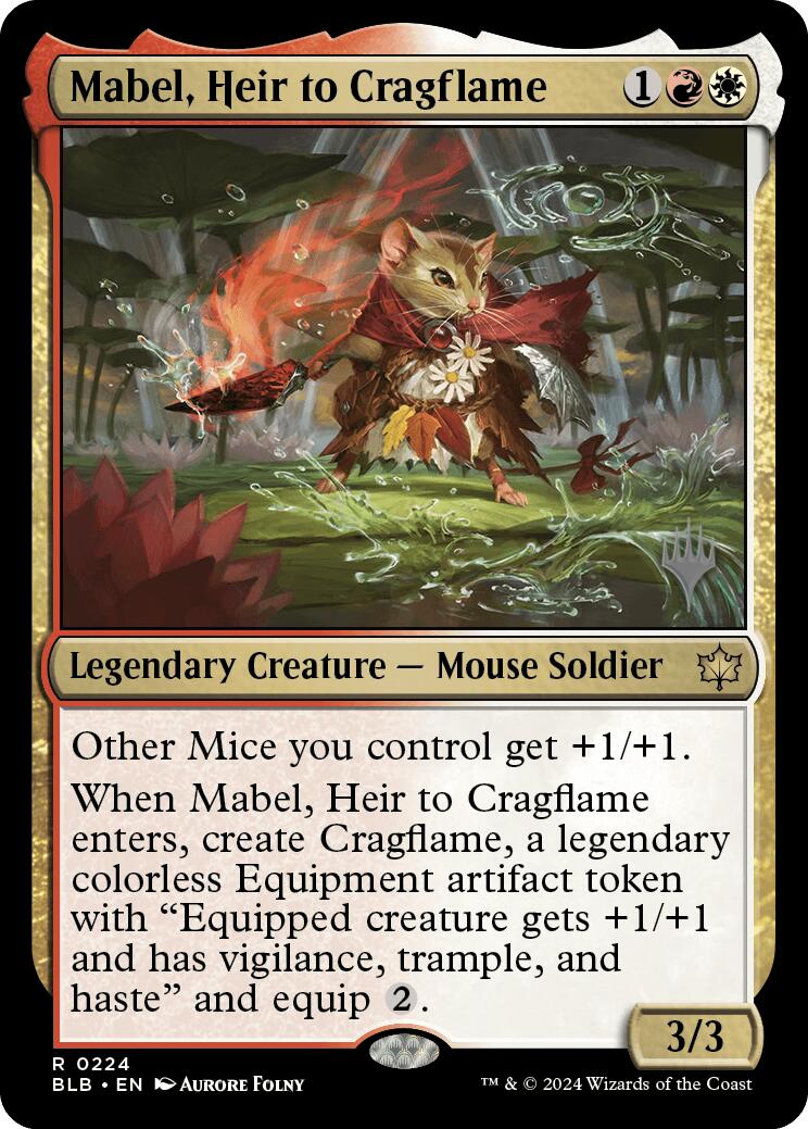 Mabel, Heir to Cragflame (Promo Pack) [Bloomburrow Promos] - Destination Retro