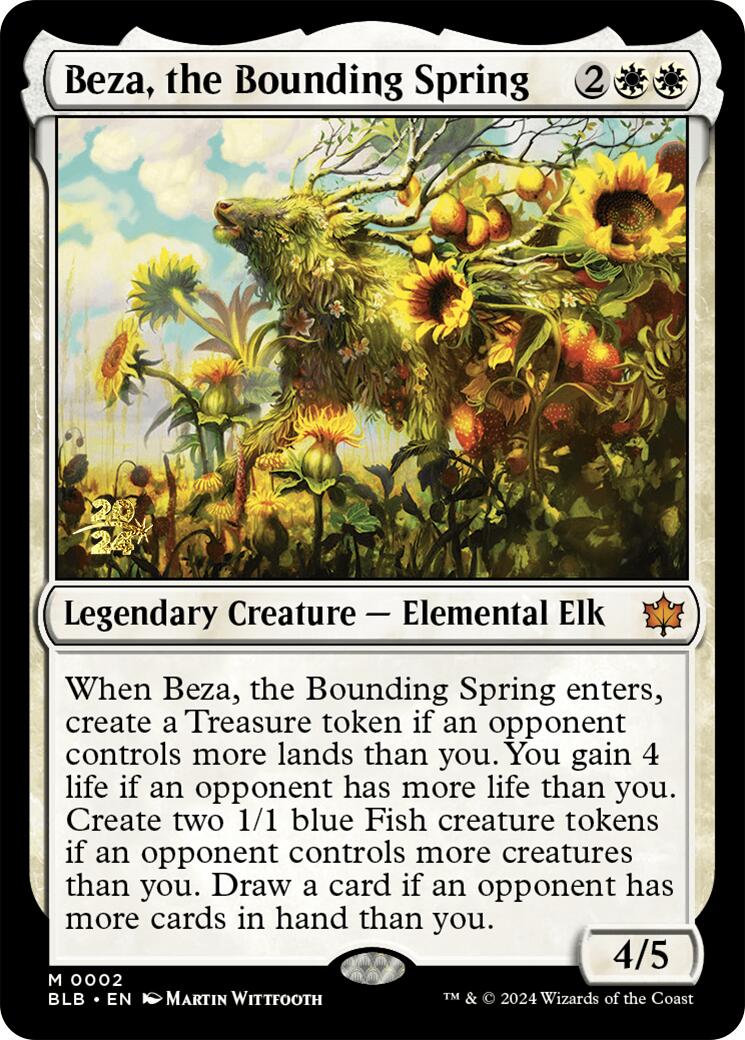 Beza, the Bounding Spring [Bloomburrow Prerelease Promos] - Destination Retro