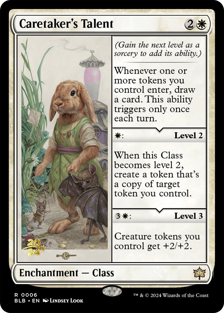 Caretaker's Talent [Bloomburrow Prerelease Promos] - Destination Retro