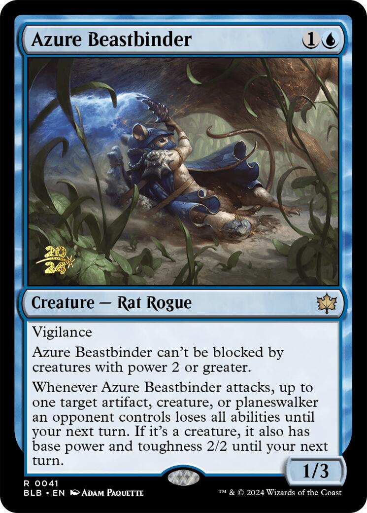 Azure Beastbinder [Bloomburrow Prerelease Promos] - Destination Retro