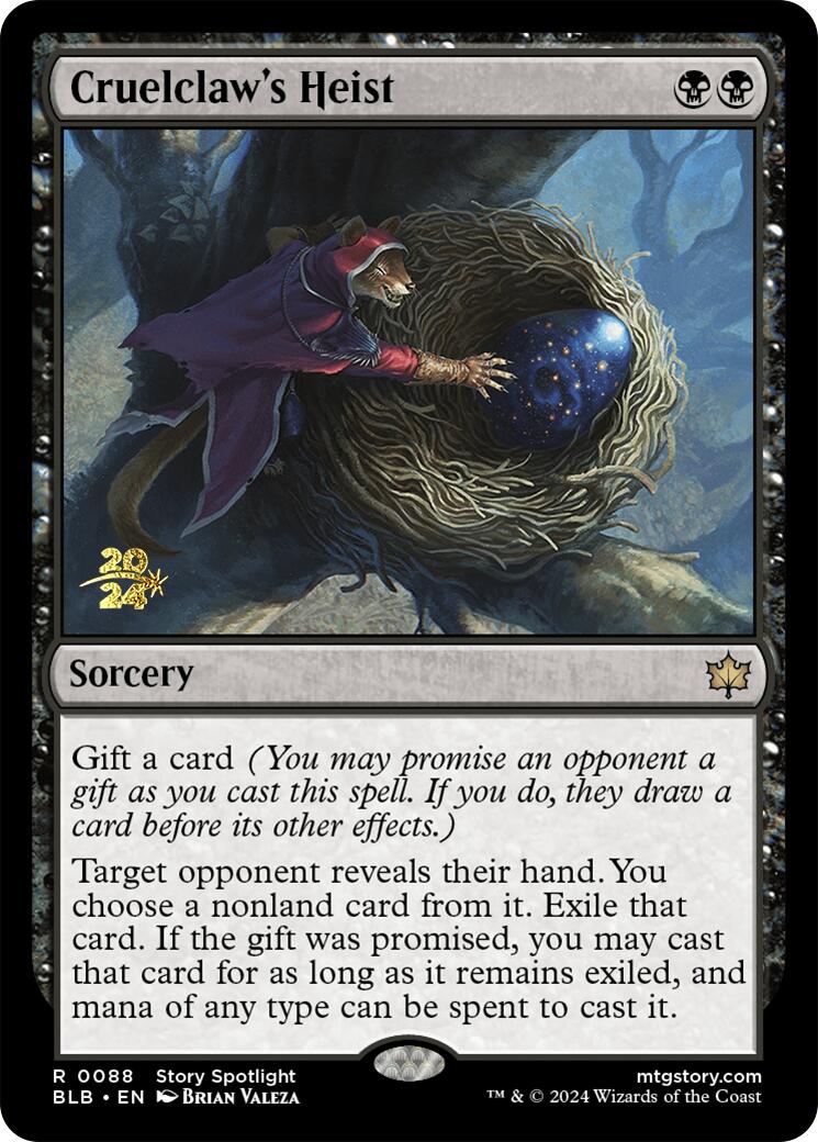 Cruelclaw's Heist [Bloomburrow Prerelease Promos] - Destination Retro