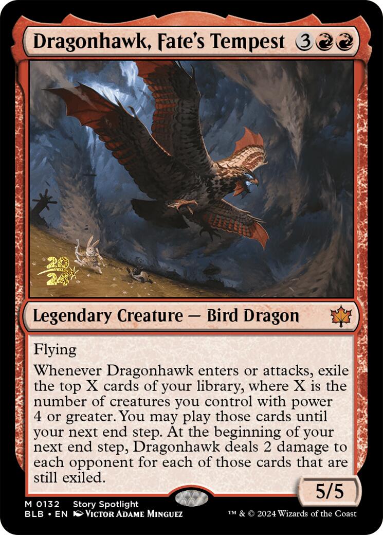 Dragonhawk, Fate's Tempest [Bloomburrow Prerelease Promos] - Destination Retro