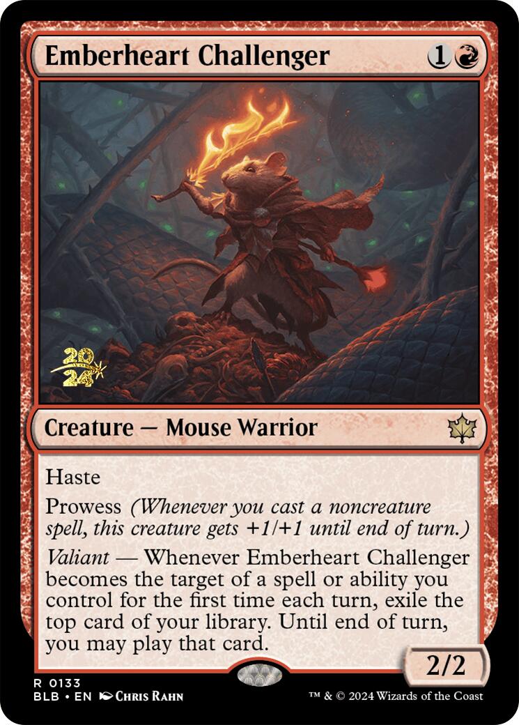 Emberheart Challenger [Bloomburrow Prerelease Promos] - Destination Retro