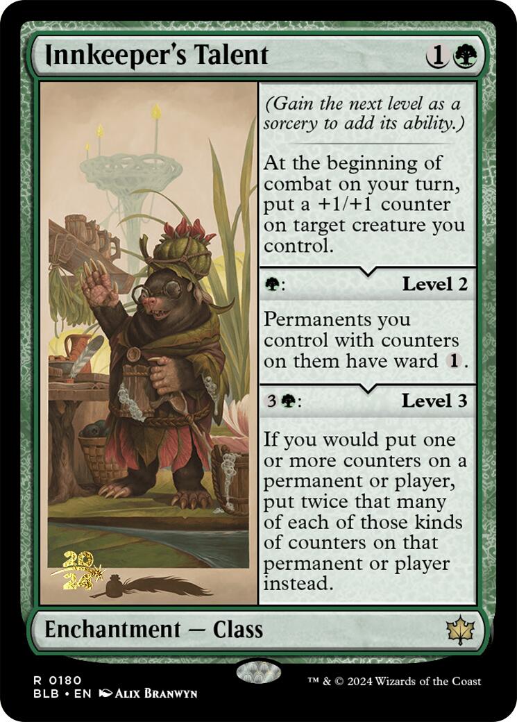 Innkeeper's Talent [Bloomburrow Prerelease Promos] - Destination Retro