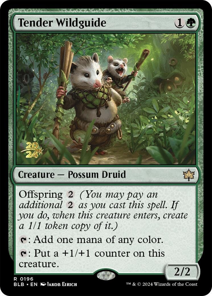 Tender Wildguide [Bloomburrow Prerelease Promos] - Destination Retro