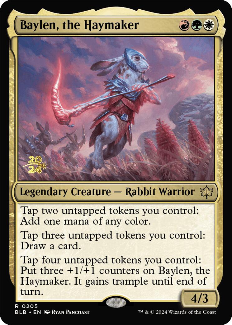 Baylen, the Haymaker [Bloomburrow Prerelease Promos] - Destination Retro