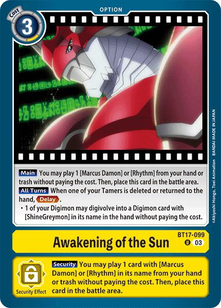 Awakening of the Sun [BT17-099] [Secret Crisis] - Destination Retro