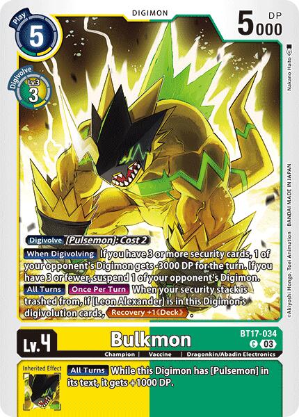 Bulkmon [BT17-034] [Secret Crisis] - Destination Retro