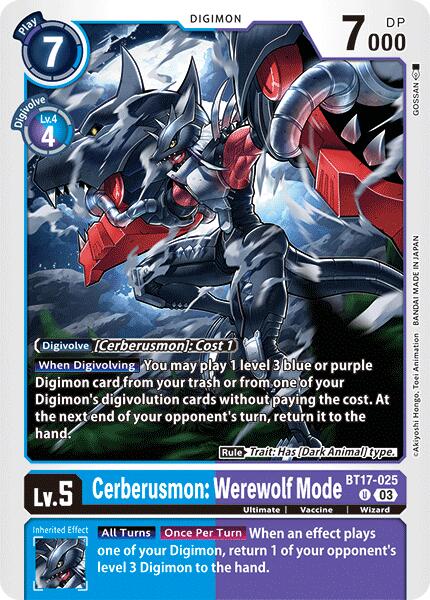 Cerberusmon: Werewolf Mode [BT17-025] [Secret Crisis] - Destination Retro
