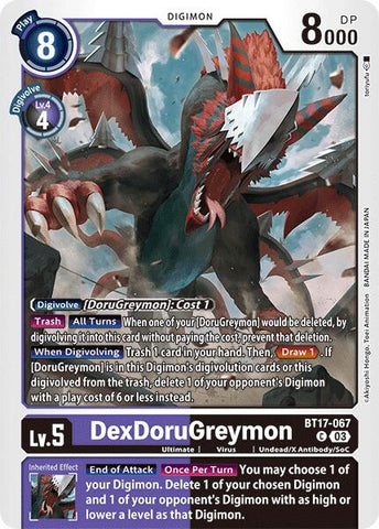 DexDoruGreymon [BT17-067] [Secret Crisis] - Destination Retro