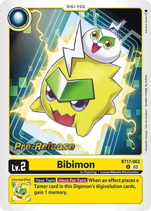 Bibimon [BT17-003] [Secret Crisis Pre-Release Cards] - Destination Retro