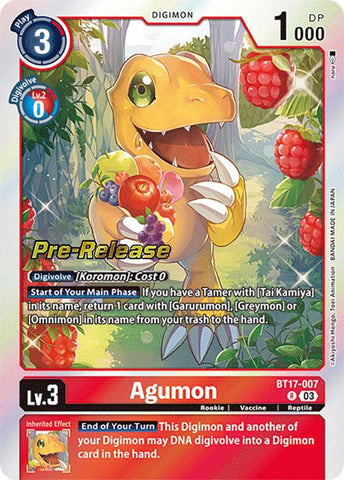 Agumon [BT17-007] [Secret Crisis Pre-Release Cards] - Destination Retro
