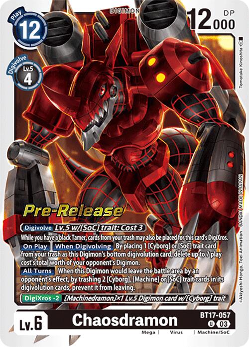 Chaosdramon [BT17-057] [Secret Crisis Pre-Release Cards] - Destination Retro