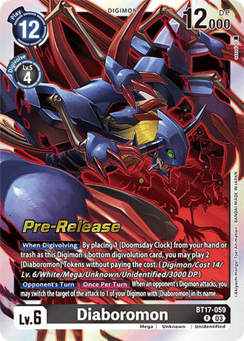 Diaboromon [BT17-059] [Secret Crisis Pre-Release Cards] - Destination Retro