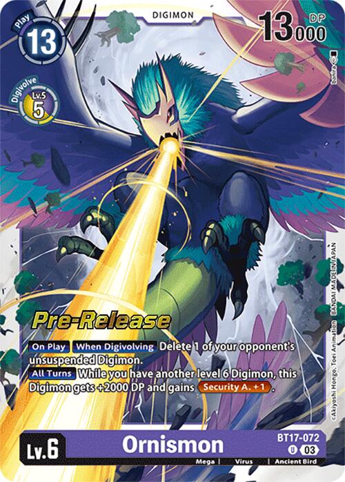 Ornismon [BT17-072] [Secret Crisis Pre-Release Cards] - Destination Retro