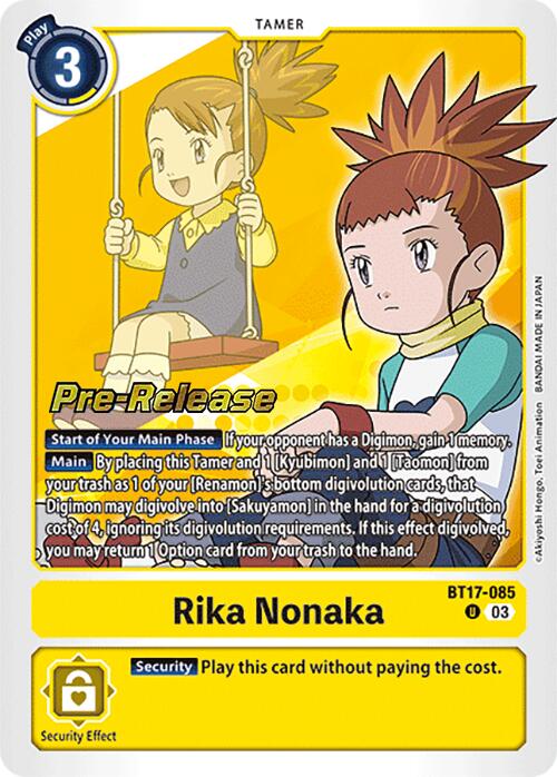 Rika Nonaka [BT17-085] [Secret Crisis Pre-Release Cards] - Destination Retro