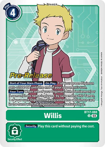 Willis [BT17-088] [Secret Crisis Pre-Release Cards] - Destination Retro