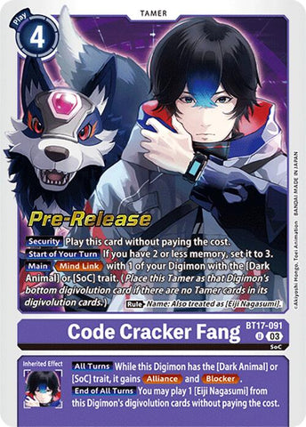Code Cracker Fang [BT17-091] [Secret Crisis Pre-Release Cards] - Destination Retro