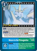 Return to the Primogenitor [BT17-097] [Secret Crisis Pre-Release Cards] - Destination Retro
