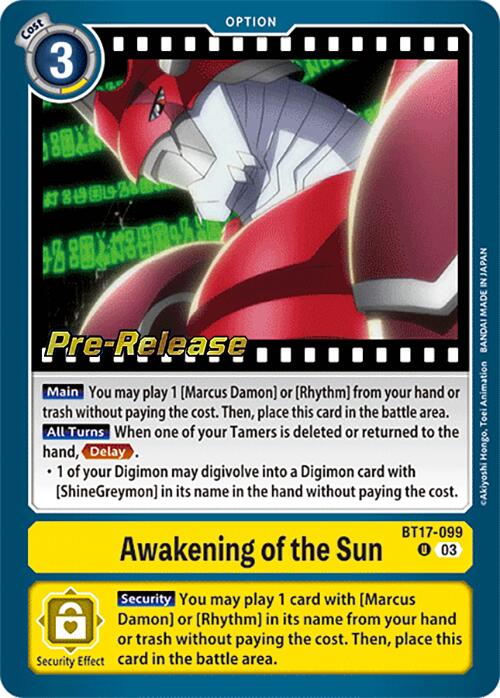 Awakening of the Sun [BT17-099] [Secret Crisis Pre-Release Cards] - Destination Retro