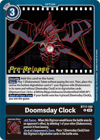 Doomsday Clock [BT17-100] [Secret Crisis Pre-Release Cards] - Destination Retro