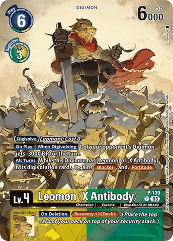Leomon (X Antibody) [P-139] (Update Pack 2024) [Secret Crisis] - Destination Retro