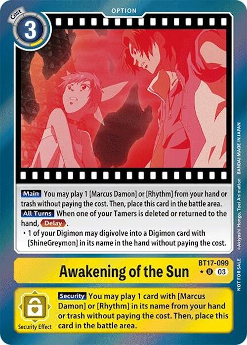 Awakening of the Sun [BT17-099] (Secret Crisis: Movie Memorial Pack) [Secret Crisis] - Destination Retro
