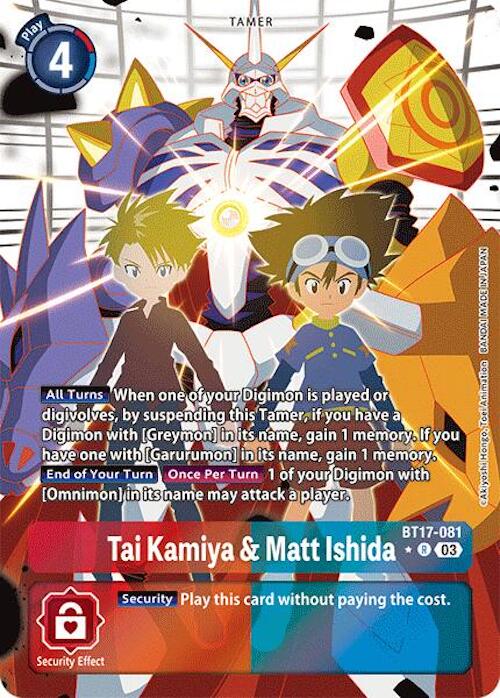 Tai Kamiya & Matt Ishida [BT17-081] (Alternate Art) [Secret Crisis] - Destination Retro