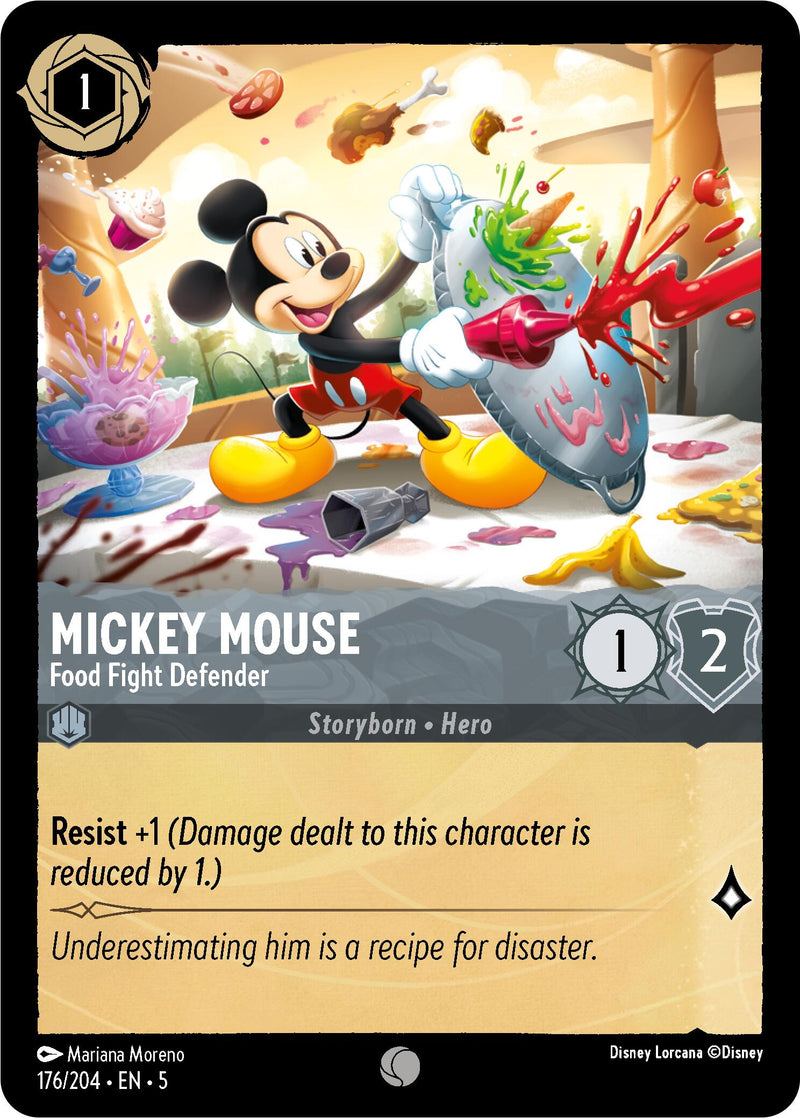 Mickey Mouse - Food Fight Defender (176/204) [Shimmering Skies] - Destination Retro