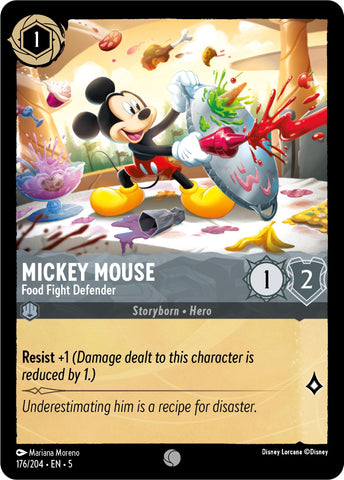 Mickey Mouse - Food Fight Defender (176/204) [Shimmering Skies] - Destination Retro