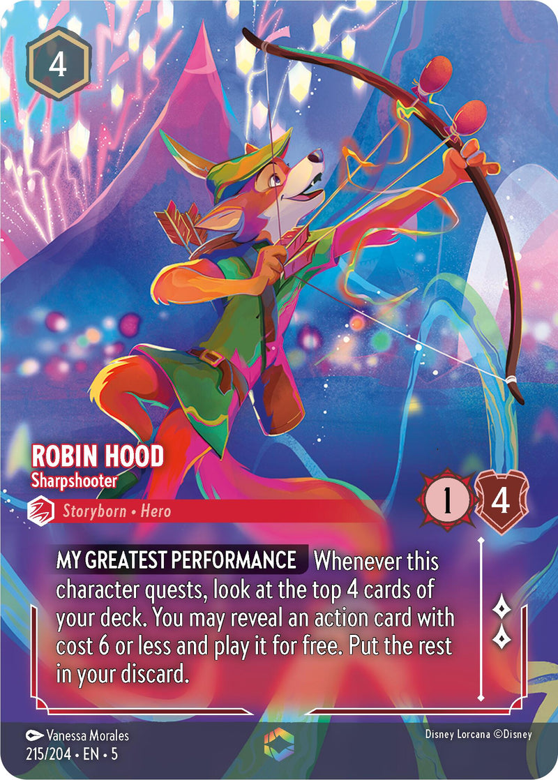 Robin Hood - Sharpshooter (Enchanted) (215/204) [Shimmering Skies] - Destination Retro