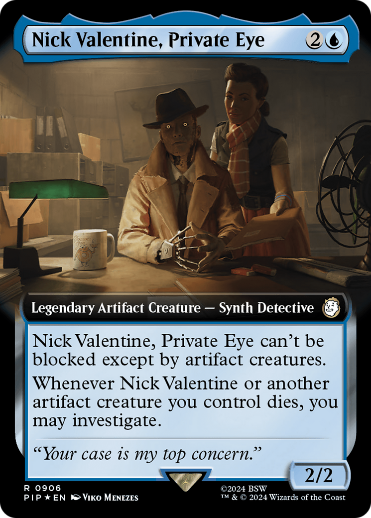 Nick Valentine, Private Eye (Extended Art) (Surge Foil) [Fallout] - Destination Retro